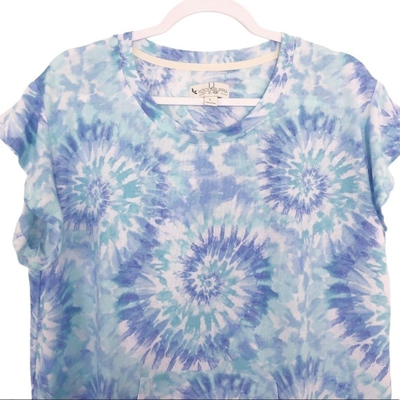 New Koolaburra by UGG Oversized Ruffle Tie Dye Top New - Picture 4 of 12